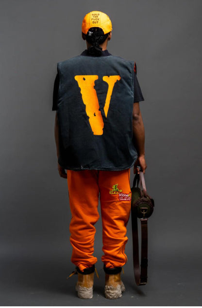 Vlone Caution Reversible Zip Vest