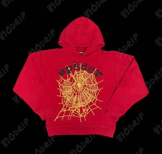 Sp5der OG Web V2 Hoodie Red