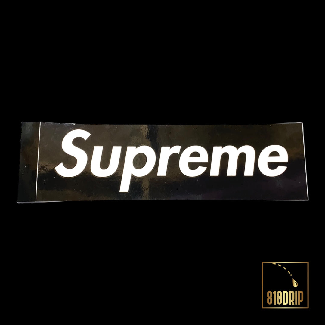 Supreme Clear Vinyl Black Box Logo