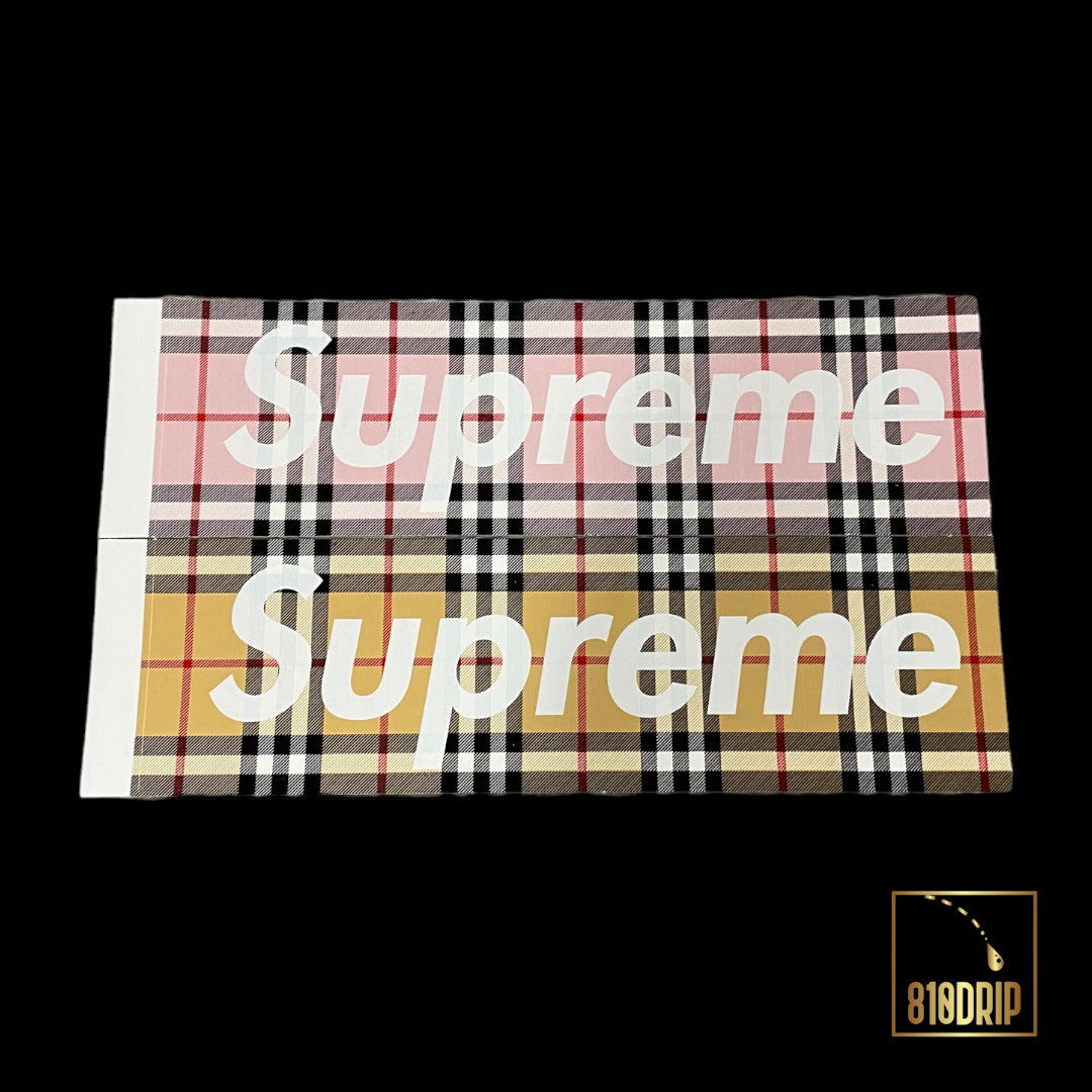 Supreme Burberry Box Logo Sticker Set