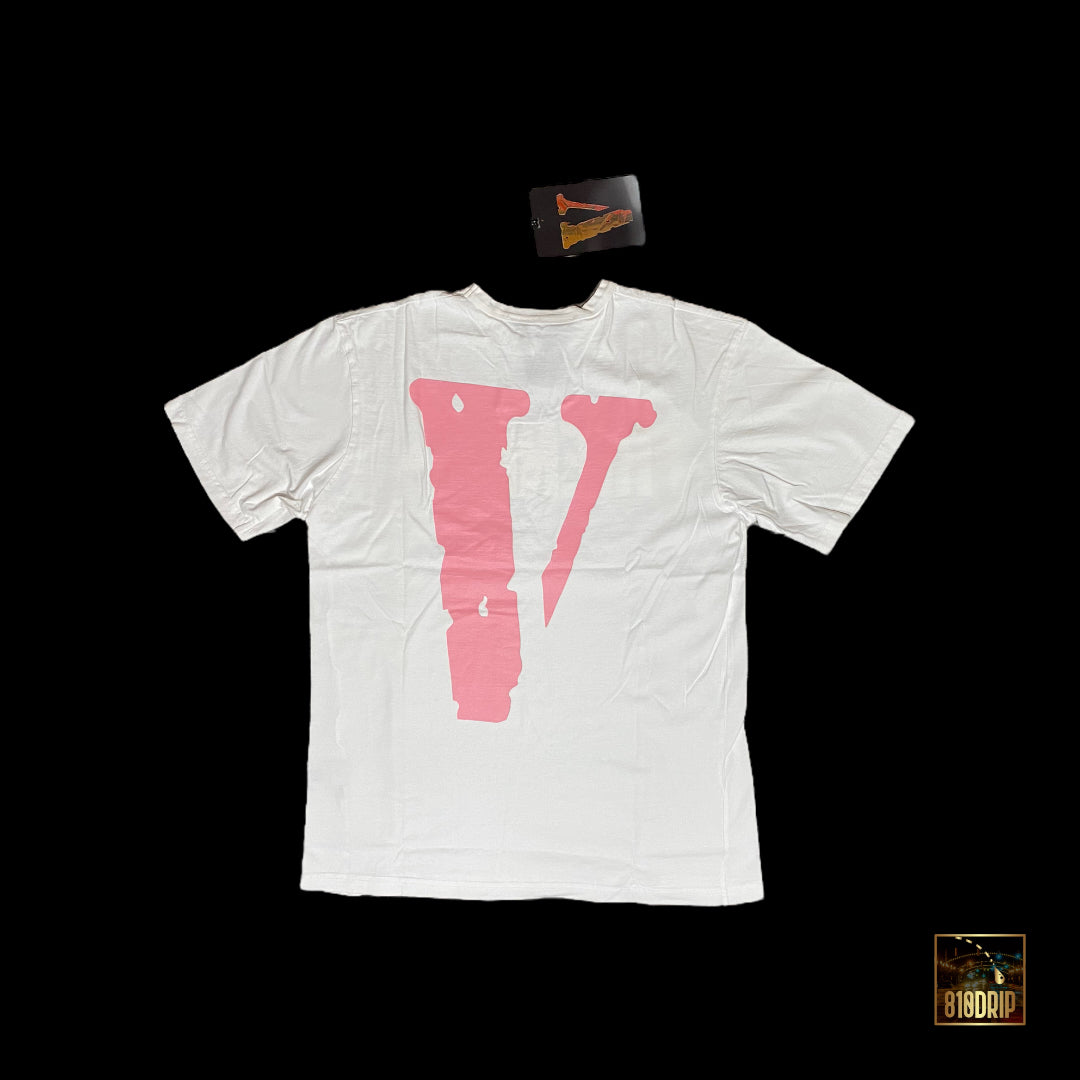 Vlone Pink Friends T 恤白色